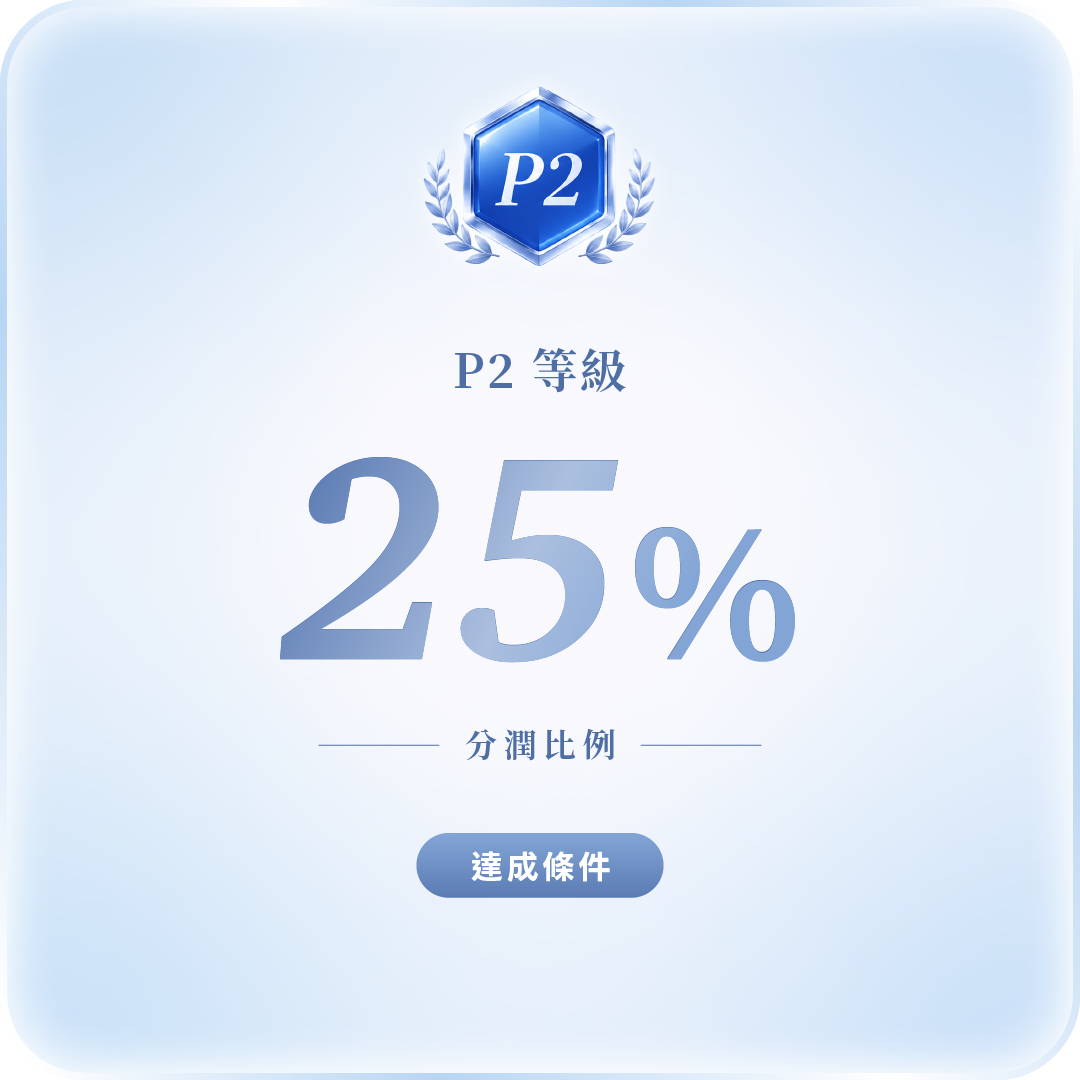 P2 等級 進階分潤 25%